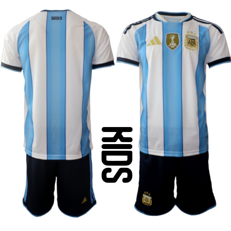 Youth 2026 World Cup National Team Argentina home white Blank Soccer Jersey